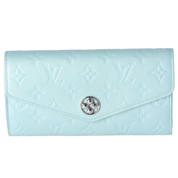 Louis Vuitton Sarah Monogram Empreinte Long Wallet M82174 Light Blue - Picture 1 of 6
